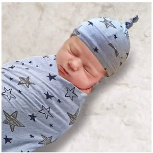New Swaddle & Hat Set